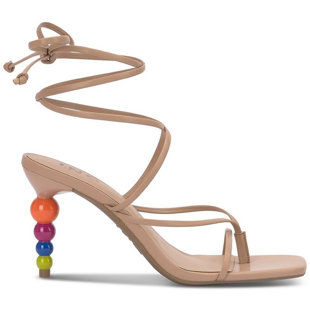 INC Lellina Lace-Up Ankle-Tie Dress Sandals Exclusive x Macy's. Beige. 7.5 & 9.5